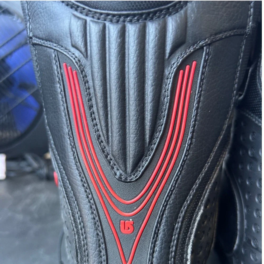 Burton Ion Snowboard Boots Mens 8 Black Red Imprint 4 Liner Speed Zone Lacing